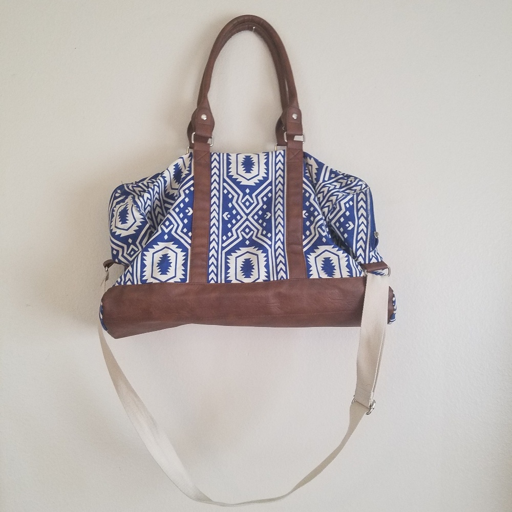 Blue Aztec Duffle Bag